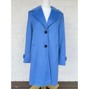 Sam Edelman Single-breasted Walker Coat Blue Wool Lined 12